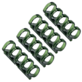 Miniatyrbilde 5 av 7: 20 stk Bindingsringer Segmentert design Holder 60 ark 11 mm Bindingsdybde Kontorrekvisita Grønn