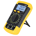 Miniatyrbillede 1 af 7: Multifunktionelt digitalt håndholdt LCD-multimeter AC DC Spænding Strømdetektor Gul Sort