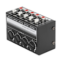 Miniatyrbillede 3 af 8: CX400 Mini Passiv Stereo Mixer Bærbar Stereo 4-kanals Mixer til CD-afspiller Bånddrev Computer Telefon Tablet Computer Hvid