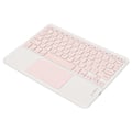 Miniatyrbillede 7 af 8: Trådløst tastatur med touchpad Lav støj Quadrate Keycap 10 tommer Rosa multifunktionelt trådløst tastatur til bærbare telefoner