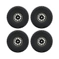 Pikkukuva 1 / 8: 4 kpl 1,9 tuuman pyörien renkaita 10 reiän navalla epätasaisella sora-kuviolla SCX10 1/10 RC-automalleille, harmaa