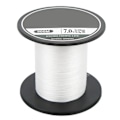 Miniatyrbilde 1 av 8: Flettet PE Fiske Line 8 Tråder Multifilament Fiske Line 500m Ultra Sterk Agnsnøre Hvit for Havfiske 7.0