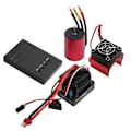Miniatyrbild 8 av 8: Vattentät RC S3650 5200KV borstlöst motorset med 60A borstlöst ESC-programmeringskort och kylfläns för 1/10 RC-bil