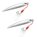 Miniatyrbild 8 av 8: 2st Metall Havsfiske Lure Långt Kasta Jigging järnplatta Hårt bete konstgjord bete80g