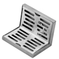 Miniatyrbilde 4 av 8: Sideavløp 304 rustfritt stål Korrosjonsbestandig Forsterket L-form Gulvrist for baderomshotell for 50 mm rør (med tetningsring)