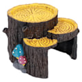 Miniatyrbillede 8 af 8: Harpiks mini stubbe form skjulehul Træhule kunstige akvarieplanter Ornament til beskyttelse