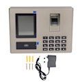 Miniatyrbillede 1 af 8: Ansat Tidsregistrering Maskine Fingeraftryk Biometrisk Tid Ansigtsgenkendelse PIN Stempling 100‑240V EU-stikkontakt