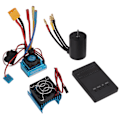 Miniatyrbild 5 av 8: 3650 2300KV Borstlös Motor + 120A Borstlös ESC XT60-kontaktversion + Programmeringskort + Motorfläktset för 1/8 1/10 RC-bil