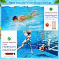 Miniatyrbillede 5 af 8: Poollegetoj Simring Dykning Flydering Flydende Poolringe med Flydende Bold