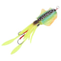 Miniatyrbillede 1 af 8: Fiske UV Blæksprutte Blød Lure Lysende Blæksprutte Wobbler Agnsfisk Blæksprutte Fiske Simulering Lure Gul Grøn