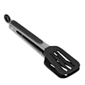 Miniatyrbillede 2 af 8: Rustfrit stål Silikon Steak Clamp Foldbar Grilltang til grillkøkken 12po noir