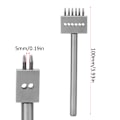 Miniatyrbillede 7 af 7: 3 stk. stiftmejsel sølv værktøjsstål 2/4/6 stifter DIY håndlavede læderhulstansere (5 mm)