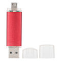 Miniatyrbild 5 av 8: 2 i 1 USB-minne OTG U Disk Memory Stick Penna Datalagring med hög kapacitet Red64GB