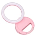 Miniatyrbillede 7 af 8: Clip On Ringlys til telefon 180 graders rotation 3 farver LED Selfie Ringlys til telefon Tablets Bærbare computere Rosa