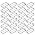 Miniatyrbillede 3 af 7: 20 stk. metal rektangeljustering Holdbar blekfri Fremragende bred applikation Metalspændebånd til tøj Rygsæk Bælte 4x38x20mm