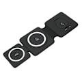 Miniatyrbilde 8 av 8: 15W trådløs lader sammenleggbar 3 i 1 trådløs ladestasjon Rask trådløs ladepute for iPhone for Galaxy for iWatch SE Svart
