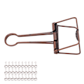 Miniatyrbillede 6 af 8: 30 stk. Wire Binder Clips 5 cm Hul Strong Clamping Multi Purpose Små Binder Clips til Noter Billetter Papirer Lilla Bronze