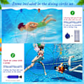 Miniatyrbillede 6 af 8: Poollegetoj Simring Dykning Flydering Flydende Poolringe med Flydende Bold