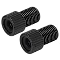 Miniatyrbillede 8 af 8: 2 stk/sæt Presta til Schrader cykelventilomformer Slidstærk mountainbike pumpe adapter Sort