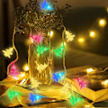 Miniatyrbilde 4 av 6: Fargerike Fairy Lights 6 m 40 Led Juletre Lyslenke Batteridrevet Dekorative Fairy Lights Hjemfest Vindudekor