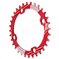 Miniatyrbillede 6 af 8: Lebycle 104BCD Rund Smal Bred Kædering MTB Cykel 32T Kransæt Tandplade Dele Rød