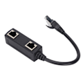 Miniatyrbillede 2 af 8: RJ45 Splitter Adapter 1 Han til 2 Hunporte Ethernet-stik til netværk hjemmekontor
