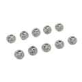 Miniatyrbillede 3 af 7: 10 stk Spacer Beads Runde Mesh Hule Forgyldte Ball Spacer Beads DIY Håndlavede Perler til Smykkefremstilling Hvid