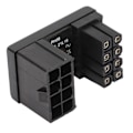 Miniatyrbilde 5 av 8: 180 graders vinklet adapter fastloddet 8-pins hunn til 8-pins hann-adapter med isolasjonsdeksel for stasjonære grafikkort (PH38A+ 1 STK)