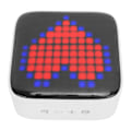 Miniatyrbild 6 av 8: Mini Bluetooth-högtalare Retro LED Färgrik Ljus Pixel Stil Bärbar Trådlös Högtalare för Sovrum Kontor Sovsal Utomhus Grå