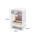 Miniatyrbild 2 av 8: Transparent fågelmatare Automatisk husdjursfrömatare Matbehållare Fågelburtillbehör