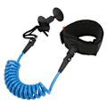 Miniatyrbillede 3 af 8: 5,5 mm 4 fods Paddle Board Håndledsrem Elastisk TPU Håndleds Surfkoppel Stand Up Paddle Leash til Surfbræt Blå