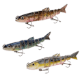 Miniatyrbillede 6 af 8: 3 stk 0,8 Oz 8-segmenterede Multi-leddede Swimbaits Sæt Langsomt Synkende Fiske-agn til Ferskvands Saltvand