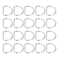 Miniatyrbilde 2 av 7: 20 stk D-ringer Enkel montering elektroplettert overflate Robust holdbar, blekfast metall D-ringer 4x40x30 mm