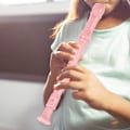 Pikkukuva 7 / 8: 8-reikäinen korkea sävelinen sopraanoblokiflöytin ABS Flageolet-instrument Reed Pipe Lapset Pinkki