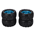 Miniatyrbillede 8 af 8: 4 stk RC bilgummidæk med blå nav V-form til WLtoys 144001 1/14 fjernstyret bil