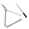 Miniatyrbilde 5 av 8: Triangle slagverksinstrument 4 tommer rustfritt stål håndslagverk trekant for musikkopplæring Middag Ringetone