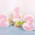 Miniatyrbillede 6 af 8: 0-9 tal Fødselsdag Digital Form Blomform Nummerformet Silikon Kageform Chokoladeform Fødselsdagskage Værktøj