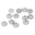 Miniatyrbilde 4 av 8: 12 stk Tuning Peg Gear 12mm Diameter 1:18 Ratio Hex Hole Metall Gitarrmaskinhoder Mount Gear Sølv