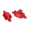 Pikkukuva 3 / 8: 1/24 RC-akseli kotelo ECX 1/24 Barrage RGT 1/24 FTX 1/24 alumiiniseosvaihto RC etu- ja taka-akseli kotelo Punainen