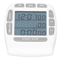 Miniatyrbillede 3 af 8: Trippel timerur Nedtælling Op 4,0x4,4cm LCD-skærm Multifunktion hvidt indbygget batteri