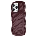 Miniatyrbild 4 av 5: Compatible with iPhone 16 Pro Case Wavy Edges Shockproof TPU+PC Phone Case Multicolor Multicolor Wine Red