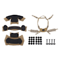 Miniatyrbillede 1 af 8: Hjelm Dial Suspension System med Foringspude Sæt Justerbar Knaphjelm Hakestrops Ændringer til FAST for MICH Mud Farve
