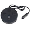 Miniatyrbillede 1 af 8: 150W Strømkilde Inverter 12‑24V til 220V Biladapter LED Digital Display Bilinverter Sort