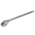 Miniatyrbilde 3 av 8: Lett Langt Håndtak Titanium Spork/Sked Metall Bestikksett for Utendørs Camping Langt Håndtak Sked og Gaffel