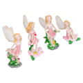 Miniatyrbilde 8 av 8: 4 stk Fe-pynt Harpiks Fe-statue Miniatyrfigurer for Hage Veranda