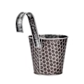 Miniatyrbild 4 av 8: Väggkruka i metall Vertikal ribbad design Väggmonterad blomkruka