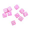 Miniatyrbilde 4 av 8: 30 stk Terninger Sett 16MM Plast 6-Siders Runde Hjørner Terninger Kuber for Bords Spill Brettspill Rosa