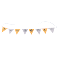Miniatyrbilde 1 av 8: Vimpelbanner Flerfarget Hengende Slitsterk Utemiljø Triangel Flagg for Utemiljø Hagedekorasjon Oransje Hvit