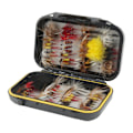 Miniatyrbilde 7 av 8: 72 stk Fluestangfluer Kit Rustfritt stål Holdbart materiale Levende lyse farger Fluestanglokk for fiske