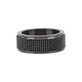 Miniatyrbillede 5 af 8: 8MM Mænds Spinner Ring Lydløs Titanium Stål Cool Angst Ring til Angst Stressaflastende Sort Nr. 10 62,4 mm / 2,5 tommer
